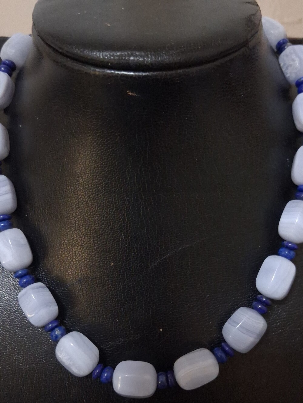 Jay King Mine Finds DTR .925 Blue Lace Agate & Lapis Lazuli Beaded Necklace